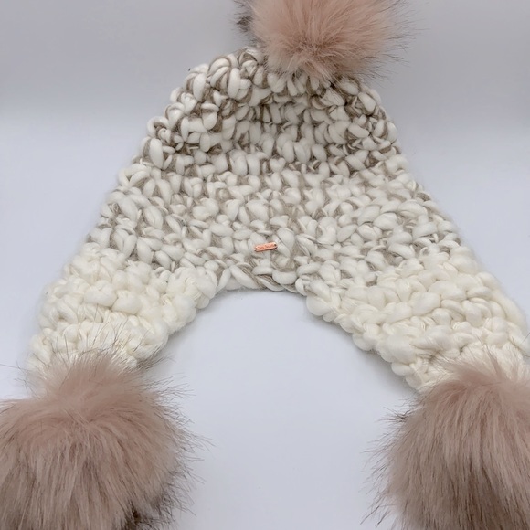 Free People Snow Castle Faux Fur Hat NWOT